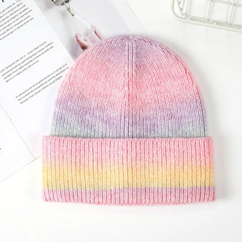 HAT-059 Ombré Mohair Knitted Hat
